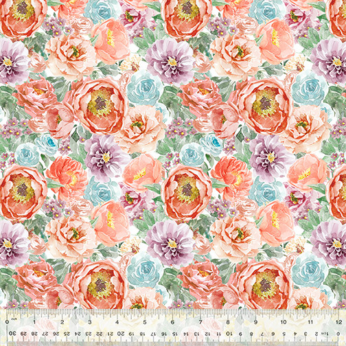 Whistler Studio Juliette 53514-3 Flower Bed Floral Multi | SOLD BY THE HALF-YARD
